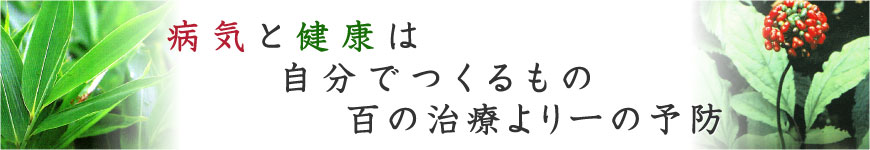 病気と健康は自分でつくるもの 百の治療より一の予防