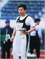 国際全日本マスターズ陸上選手権大会 砲丸投げ出場時の様子